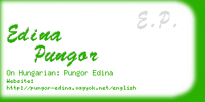 edina pungor business card